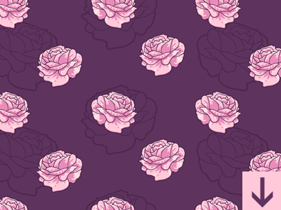 Free Rose Seamless Vector Pattern