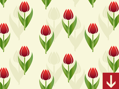 Free Tulip Seamless Vector Pattern