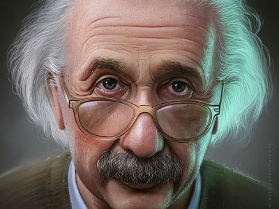 Albert Einstein - Digital portrait art digital einstein face illustration illustrations painting portrait procreate
