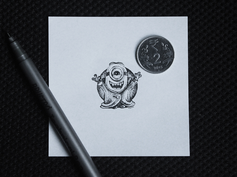 Minions - Dot Art (Stuart) by Vishnu on Dribbble