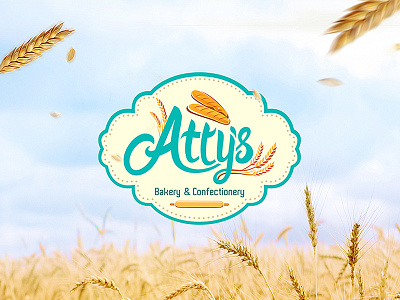Attys bakery blue branding logo banglore india