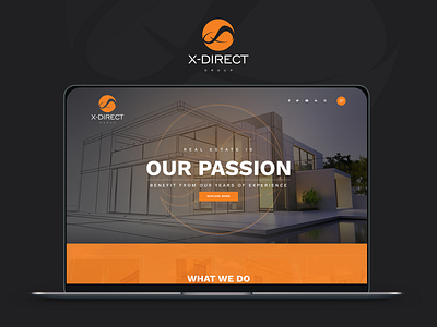 X Direct Group clean design construction creative creative agency creative design creative web design creative website creative works development gray inspiration modern orange real estate simple design ux ui web design webdesign website website design