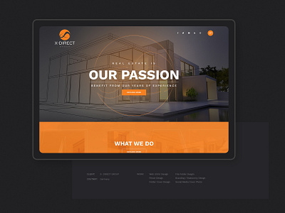 X - Direct Group branding construction company cool design creative creative agency creative design design germany idea inspiration orange color ui ui design ux design uxdesign webdesign website website design