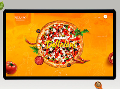 Pizza Website creative agency creative design illustration inspiration webdesign yellow