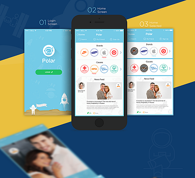 Polar mobile mobile app mobile app design mobile app development mobile application mobile apps mobile design mobile ui share social app social network socialmedia ui ui design uidesign