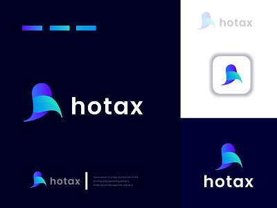 Hotax app app logo design branding branding design business logo creative logo h and t logo letter h logo letter t logo logo