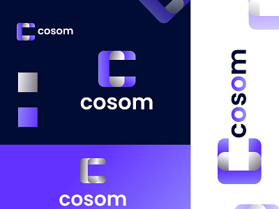 COSOM 3d app brand identity brand logo business logo colorful creative graphic design illustration letter c logo logo maker minimal modern popular print symbol template treandy vector