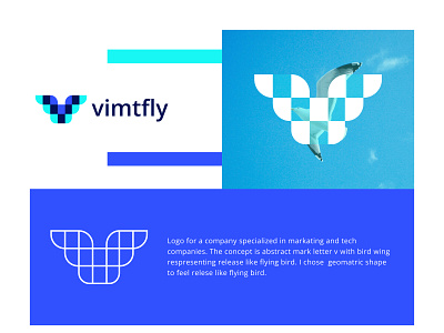 vimtfly logo design abstract app icon bird bran identity branding business flying geomatric letter v with wing logo logo design logo maker markating minimalist popular symbol trendy logo