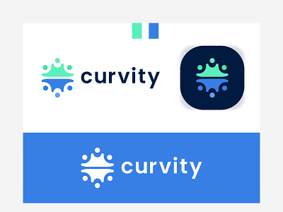 curvity teamwork , medical logo design branding