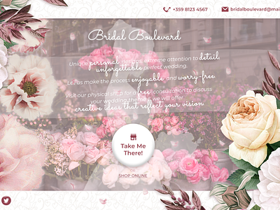 Bridal Bouquet Shop Hero Section