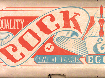 Cock & Coop Continued eggs hand lettering illustration label design rooster
