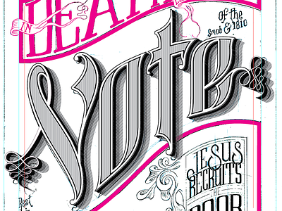 Vote Vector Dribbbs hand lettering lettering timothy brennan type typography vector vintage