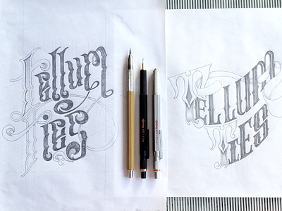 Tellum Ties Process hand lettering lettering timothy brennan type type illustration typography