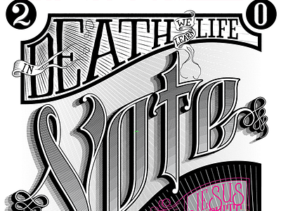 Vote Vector Dribbbs hand lettered type hand lettering timothy brennan type illustration typography