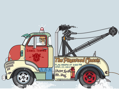 Camel Towing chevy coe illustration the pinewood classic timothy brennan tow truck vector