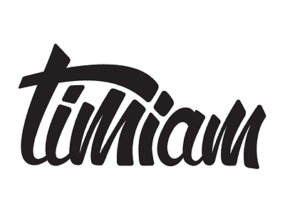Timiam Script Revised logotype script timothy brennan word mark