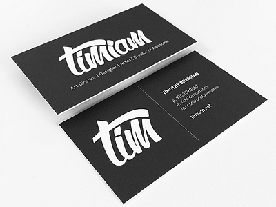 Biz Cards business cards design graphic design lettering logo design timothy brennan