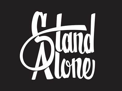 Stand Alone hand lettering lettering logotype script timothy brennan