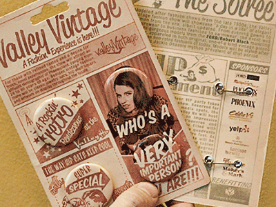 Valley Vintage | Button Pack art direction design vintage