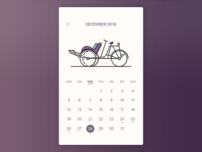 Pedicab Calendar- Daily UI #003