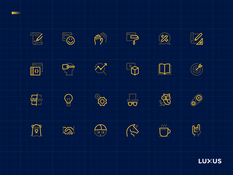 Icon Set – Luxus animation branding design icon illustration ui ux