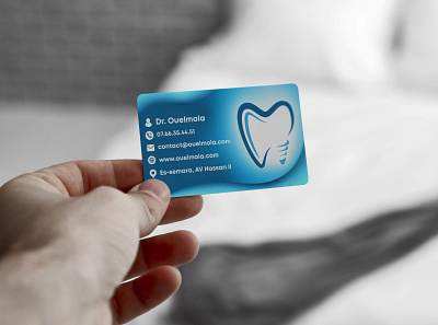 Dentist business card blue business card businesscard cards design graphic design illustration illustrator vector