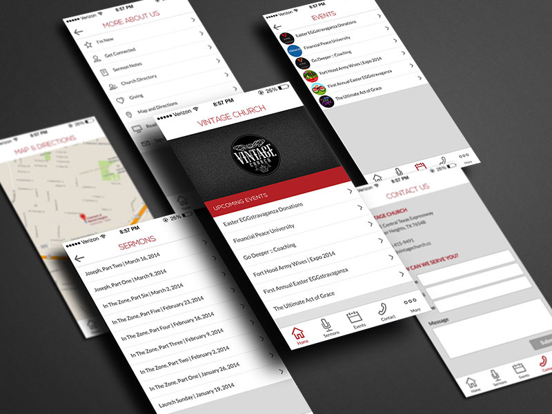 Church Mobile App mobile church ui
