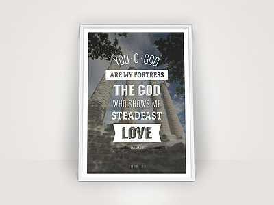 Steadfast Love Poster christian poster typography