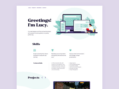 Portfolio Website illustration portfolio ui ux vector web design