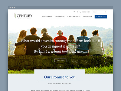 Century Wealth Management business financial web design website