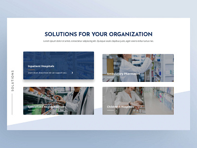 Solutions Grid clean design clean ui healthcare ui web design