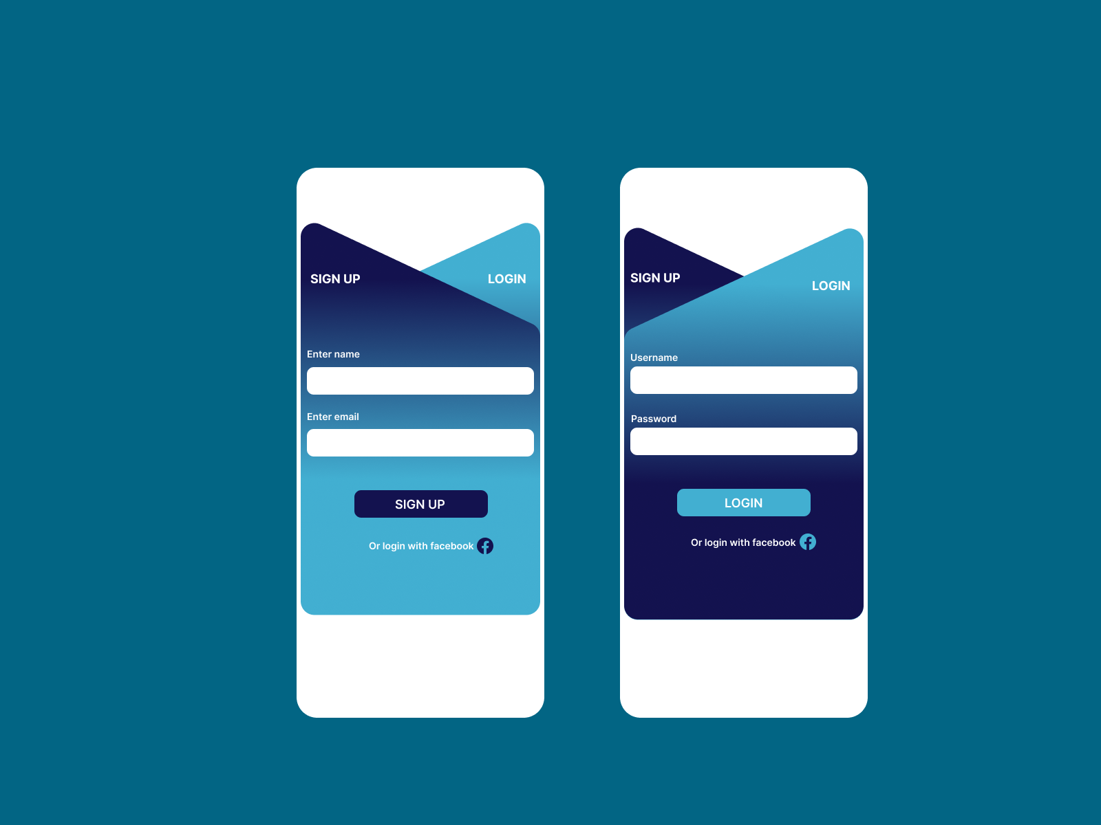 A Simple UIUX Design for sign up and login screen by Tchidi Victor ...