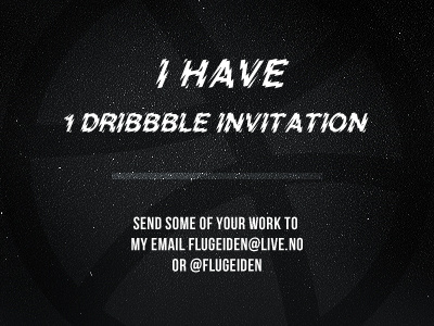 1 Dribbble invitation