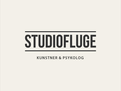 Logodesign for Studiofluge black cream lines logo sans serif