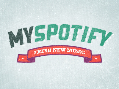 My Spotify - Logo logo ribbon texture typo