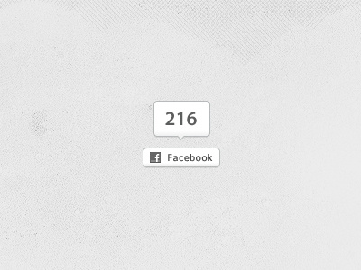 Facebookbutton with counter - PSD Freebie button counter facebook grey neutral white