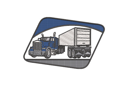 Shipping Vehicle Embroidery Design