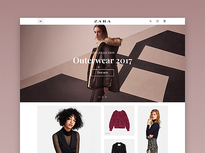 Zara Redesign Concept for eCommerce ecommerce pwa redesign concept zara
