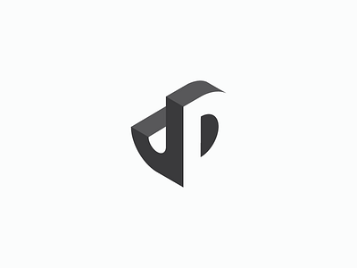 JD monogram 3d brand branding calligraphy identity lettering logo mark monogram