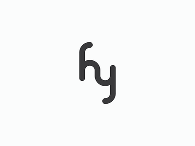 HY monogram brand branding calligraphy design identity lettering logo mark monogram typography