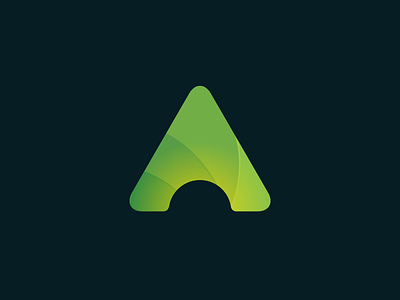 Letter A a brand branding curves flat gradient identity leaf letter a logo