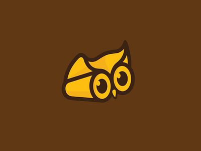 Owl + Binoculars binocular brand branding identity logo mark nocturnal owl owl logo shape spy