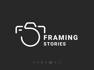 Framing Stories branding camera logo frame fs logo lens logo photography photography logo shutter