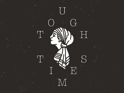 Tough Times, Keep Your Head Up.. design girl hand type illustration merch design tattoo tough times typography