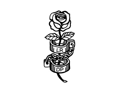 Lrdp Rose design flower illustration lrdp merch rose supply texture traditional tattoo