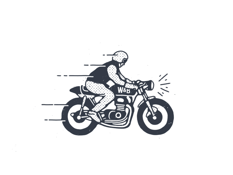 Premium Vector | Custom bike cafe racer motor bike vector