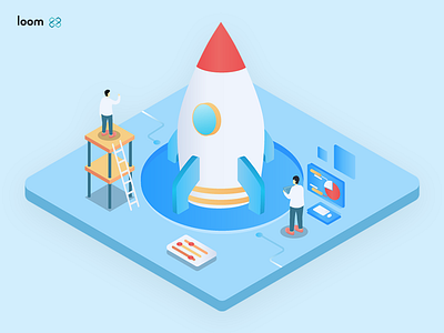 The rocket for Loomx.io