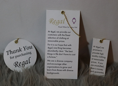 Regal Clothing Line, Tags