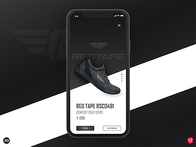 RedTape India App UI concept appdesign black flatshoes instashoes photoshop redtape shoes ui userinterfacedesign ux virtuosoalpha virtuosodesigner