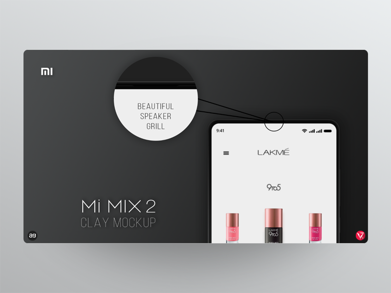Mi MIX 2 clay mockup *Part 3/4* photoshop appdesign userinterfacedesign ux ui xiaomi black mockup virtuosodesigner virtuosoalpha